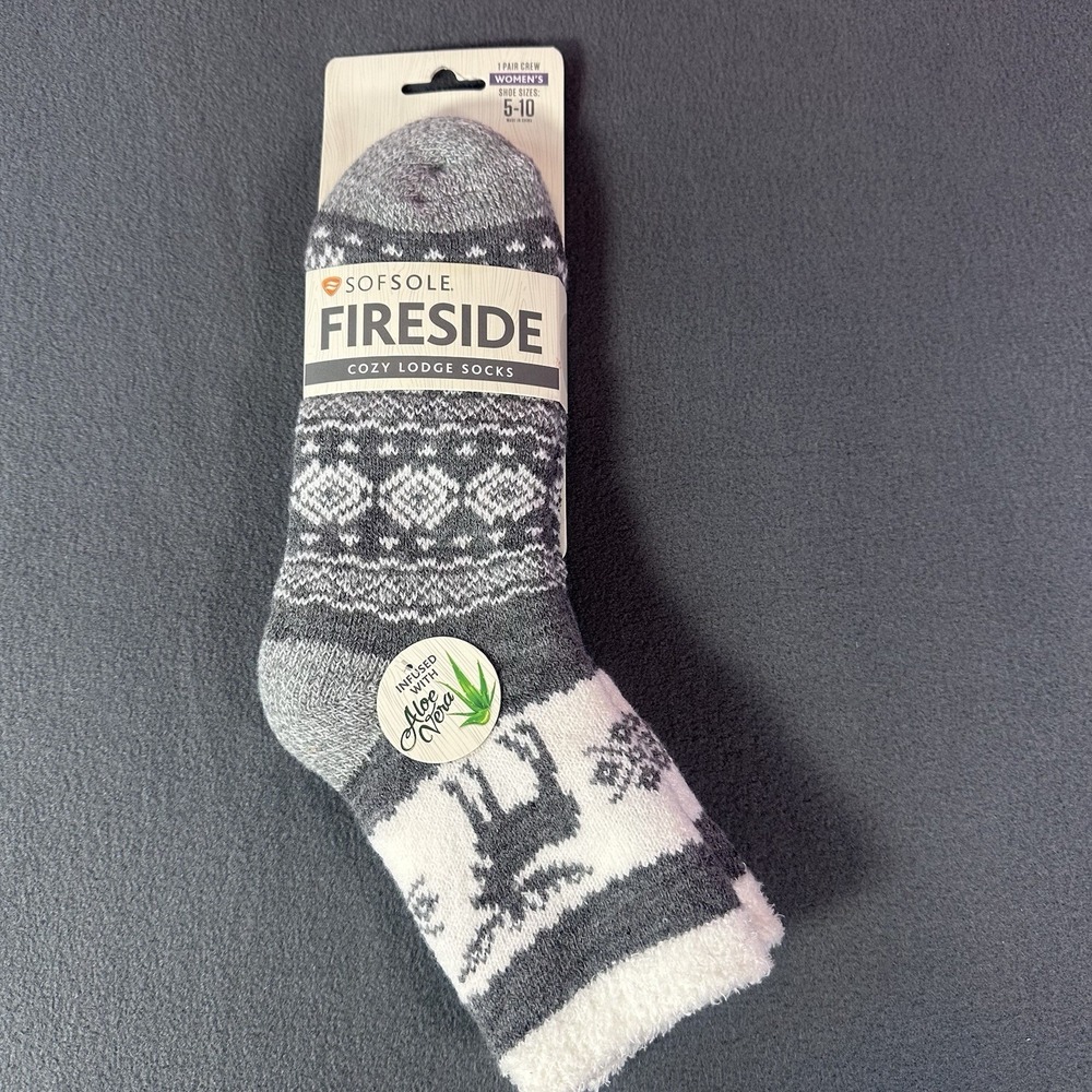 Fireside Cozy Lodge Socks Soft Sole